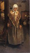 Leon Frederic Old Servant Woman Germany oil painting artist